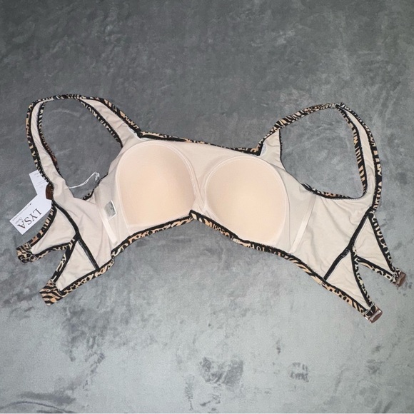 New with Tag Lysa Swim Bikini Top Leopard Cheetah Print Women’s Size 0X 14W-16W - Picture 7 of 12